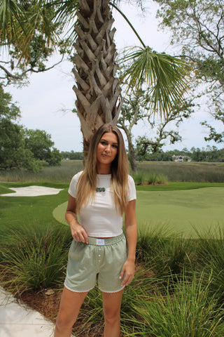 Olive Bead Tee