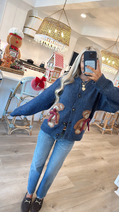 Ralph Teddy Cardigan- Navy