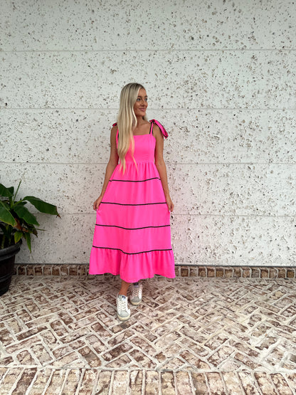 Hot Pink Bow Dress