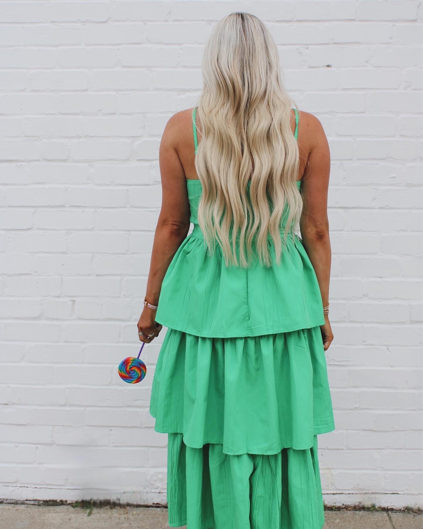 Meredith Midi Dress- Green