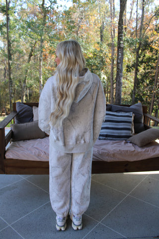 White Woodland Camo Joggers