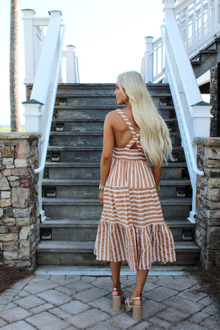 Campbelle Striped Midi Dress