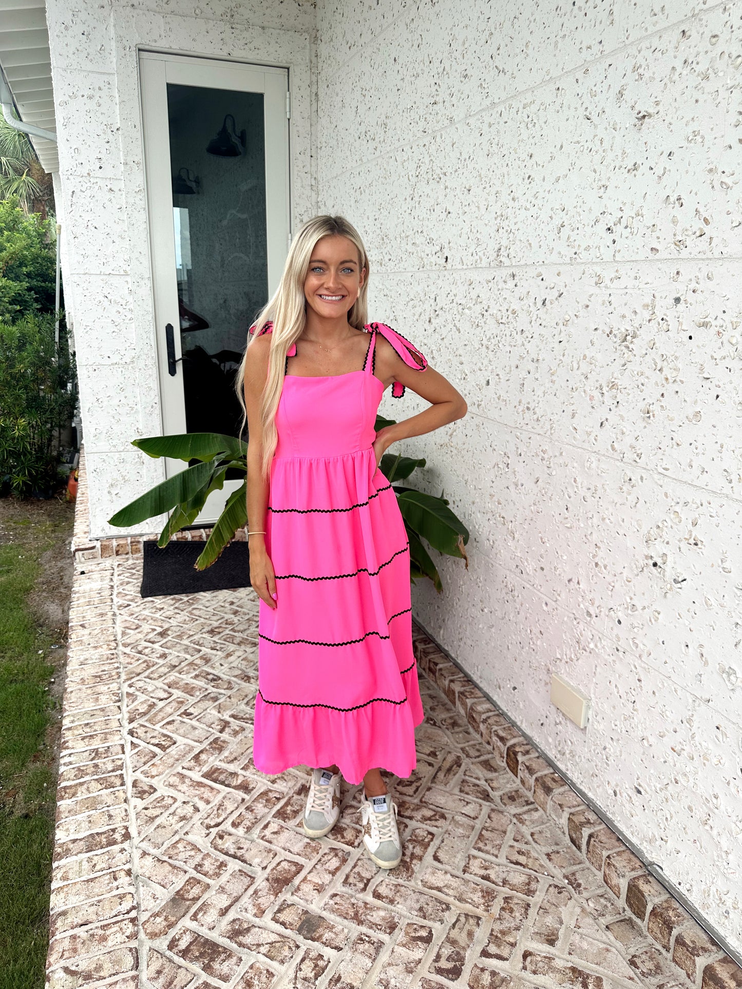 Hot Pink Bow Dress