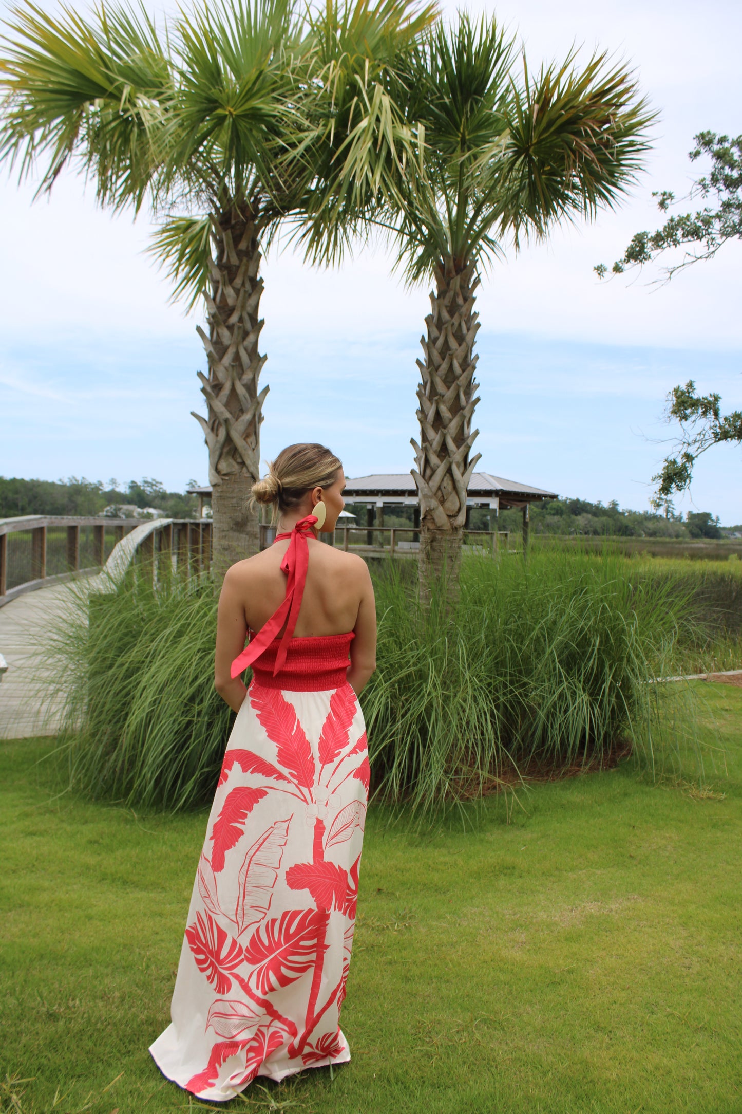 Ibiza Maxi Dress- Tomato Red