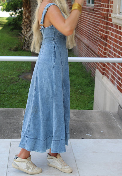 Bri Midi Denim Dress