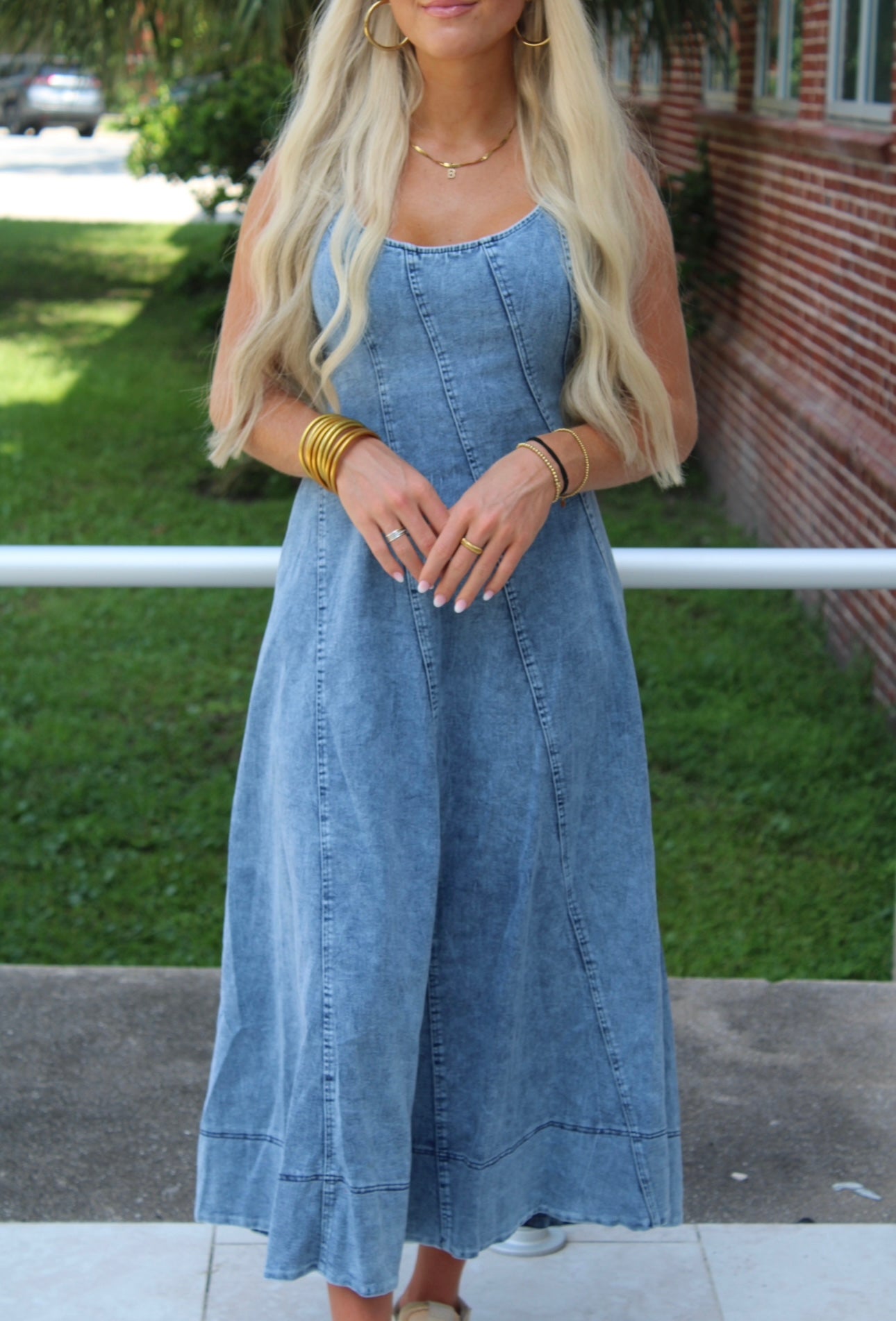 Bri Midi Denim Dress