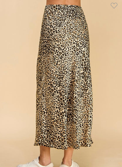 Animal Print Midi Skirt