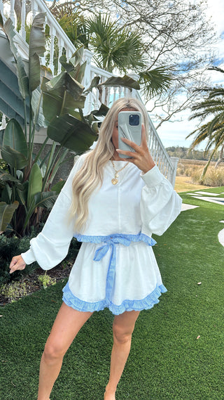 Pinstripe Skort Set