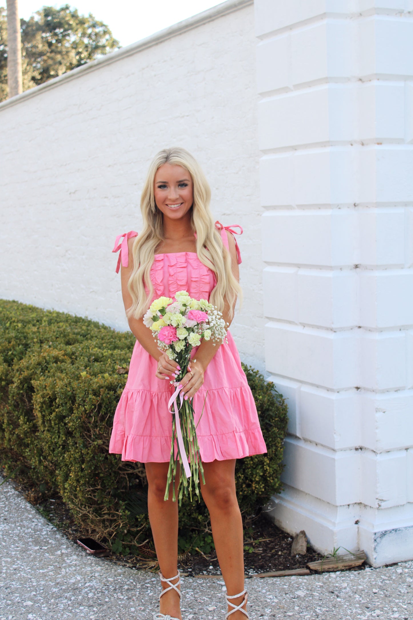 Poppy Pink Mini Dress