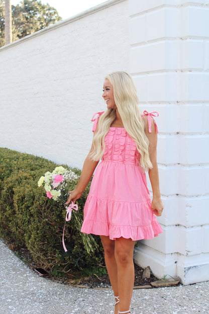 Poppy Pink Mini Dress