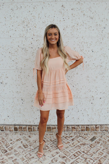 Peach Layered Dress