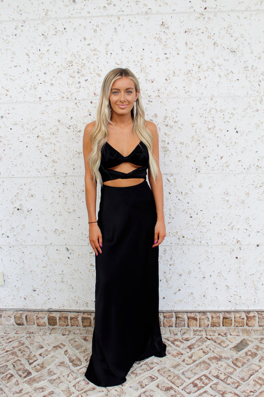 Black cutout dress